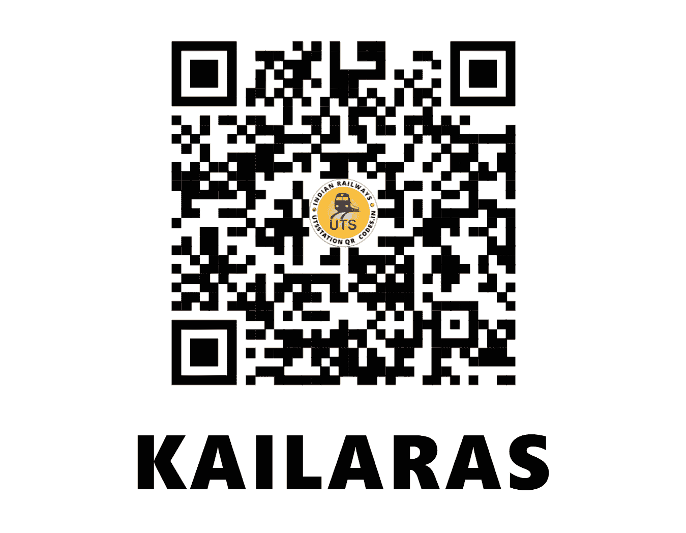 UTS QR Code for KAILARAS - KQS - NC (MADHYA PRADESH)